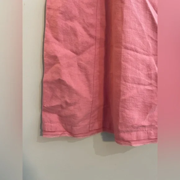 Eileen Fisher 100% Linen Pink Long Dress Sleeveless - Picture 4 of 6